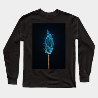 burning in a water flame Long Sleeve T-Shirt